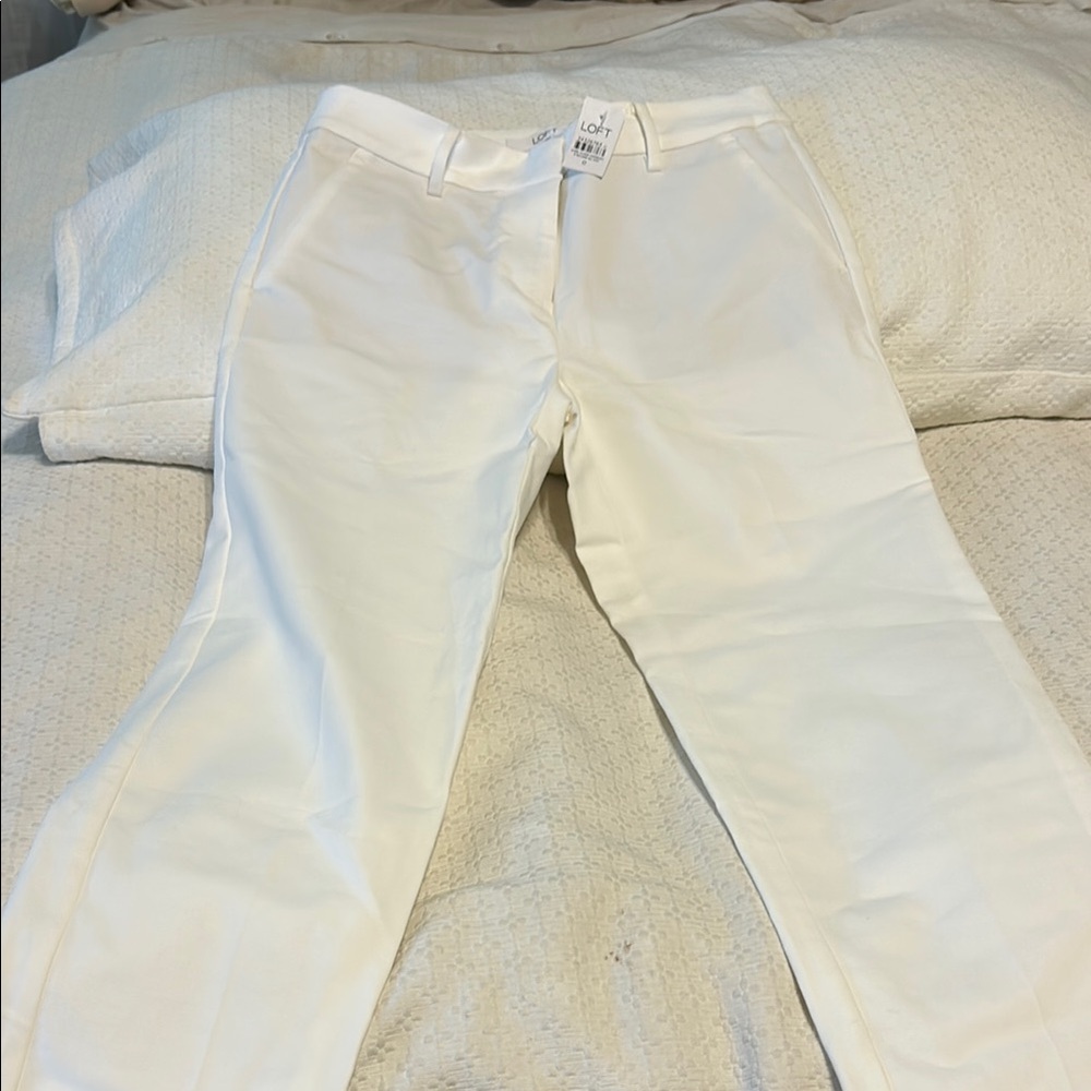 LOFT white capri pants